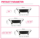 LED Downlight Waterproof Black Shell IP65 5W 7W 9W 12W 15W 18W 10 pcs Cold Warm Natural White Spot Lamp 220V 230V Indoor Lighting