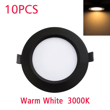 LED Downlight Waterproof Black Shell IP65 5W 7W 9W 12W 15W 18W 10 pcs Cold Warm Natural White Spot Lamp 220V 230V Indoor Lighting