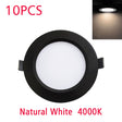 LED Downlight Waterproof Black Shell IP65 5W 7W 9W 12W 15W 18W 10 pcs Cold Warm Natural White Spot Lamp 220V 230V Indoor Lighting