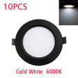 LED Downlight Waterproof Black Shell IP65 5W 7W 9W 12W 15W 18W 10 pcs Cold Warm Natural White Spot Lamp 220V 230V Indoor Lighting