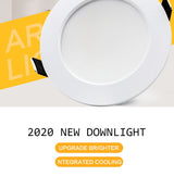 LED Downlight 220V 18W 15W 12W 9W 7W 10pcs Round Recessed Fixtures Ceiling Spotlight Down Lights For Kitchen Office Living Room
