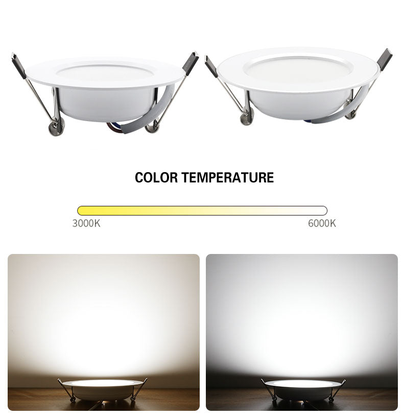 LED Downlight 220V 18W 15W 12W 9W 7W 10pcs Round Recessed Fixtures Ceiling Spotlight Down Lights For Kitchen Office Living Room