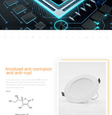 LED Downlight 220V 18W 15W 12W 9W 7W 10pcs Round Recessed Fixtures Ceiling Spotlight Down Lights For Kitchen Office Living Room