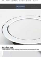 LED Downlight 220V 18W 15W 12W 9W 7W 10pcs Round Recessed Fixtures Ceiling Spotlight Down Lights For Kitchen Office Living Room