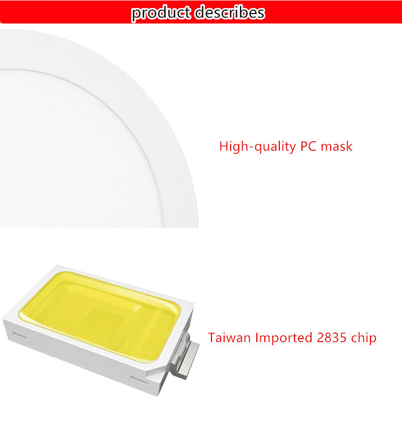 Ultra Thin LED Downlight Panel Light Round AC85-265V 3W 6W 9W 12W 15W 18W  for livingroom,kitchen bedroom Foyer LED Panel Light