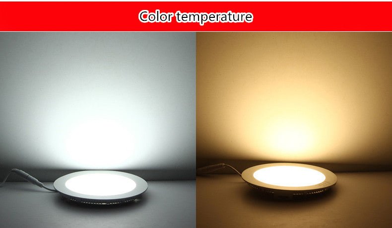Ultra Thin LED Downlight Panel Light Round AC85-265V 3W 6W 9W 12W 15W 18W  for livingroom,kitchen bedroom Foyer LED Panel Light