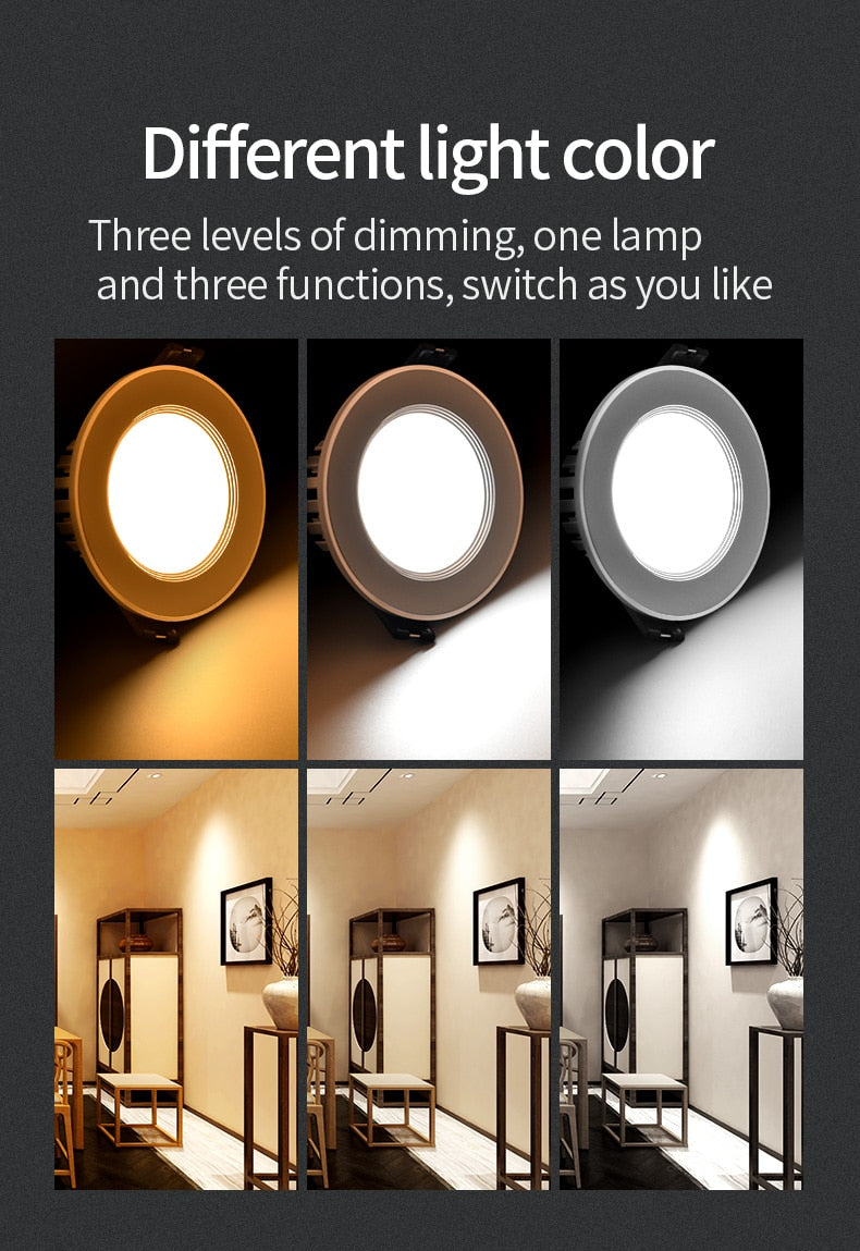 Recessed LED Downlight 5W 7W AC 220V Fog Waterproof Ceiling Lamp Spot Light Home Living Room Bedroom Bathroom Spotlight Lighting