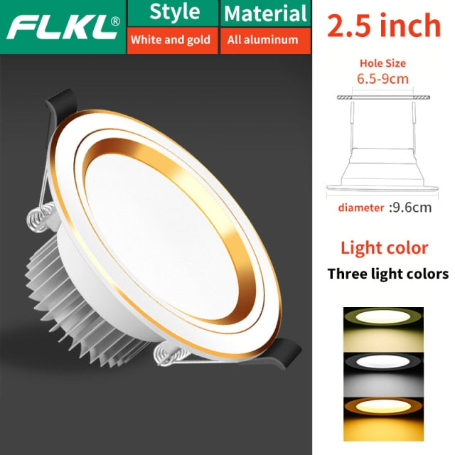 Recessed LED Downlight 5W 7W AC 220V Fog Waterproof Ceiling Lamp Spot Light Home Living Room Bedroom Bathroom Spotlight Lighting