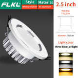 Recessed LED Downlight 5W 7W AC 220V Fog Waterproof Ceiling Lamp Spot Light Home Living Room Bedroom Bathroom Spotlight Lighting