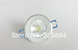 LED Recessed Downlight Cabinet Lamp silver shell 85-265v down light+driver 5pcs/lot  Free Shipping of HongKong Post Air Mail
