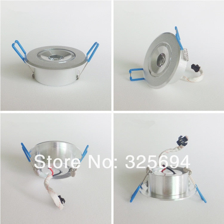 LED Recessed Downlight Cabinet Lamp silver shell 85-265v down light+driver 5pcs/lot  Free Shipping of HongKong Post Air Mail