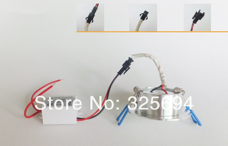 LED Recessed Downlight Cabinet Lamp silver shell 85-265v down light+driver 5pcs/lot  Free Shipping of HongKong Post Air Mail