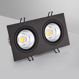 Square Black Led downlight bulbs COB Ceiling Spot Light 7w 10w 14w 20w 85-265V dimmable ceiling recessed Lights Indoor Lighting