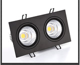 Square Black Led downlight bulbs COB Ceiling Spot Light 7w 10w 14w 20w 85-265V dimmable ceiling recessed Lights Indoor Lighting