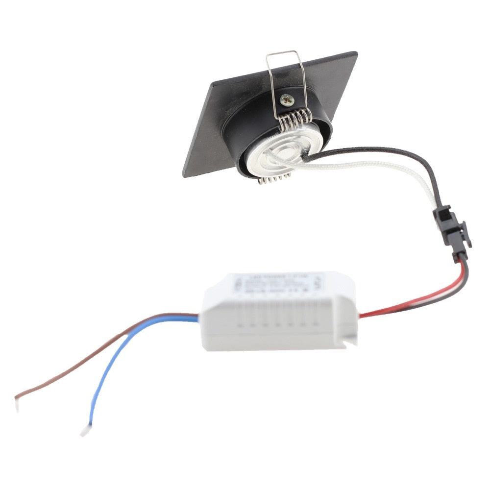 White/Black/Silver LED Downlights COB 3W Recessed LED Downlight Led Bulb Spot Light Lamp Aluminum Dimmable 220V 110V Home Decor