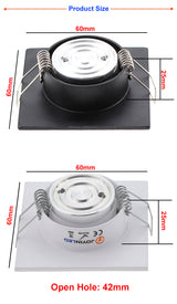 White/Black/Silver LED Downlights COB 3W Recessed LED Downlight Led Bulb Spot Light Lamp Aluminum Dimmable 220V 110V Home Decor