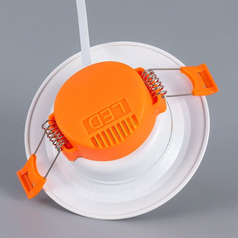 LED Downlight 220V 9W Thin 12 Packs Ceilinglight Recessed DownLight 3 Colors Dimmable Spotlight