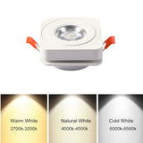 Ultra-thin Round Foldable Dimmable LED Ceiling Recessed Downlight 5W 7W 10W 12W 15W 360 Angle Adjustable 3000K/4000K/6000K