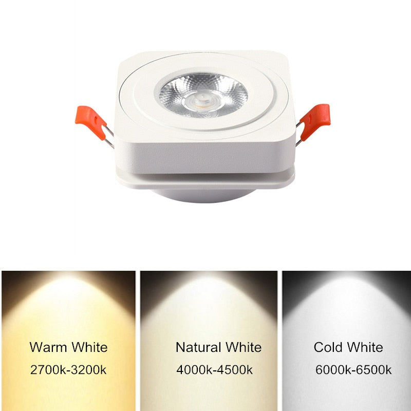 Ultra-thin Round Foldable Dimmable LED Ceiling Recessed Downlight 5W 7W 10W 12W 15W 360 Angle Adjustable 3000K/4000K/6000K