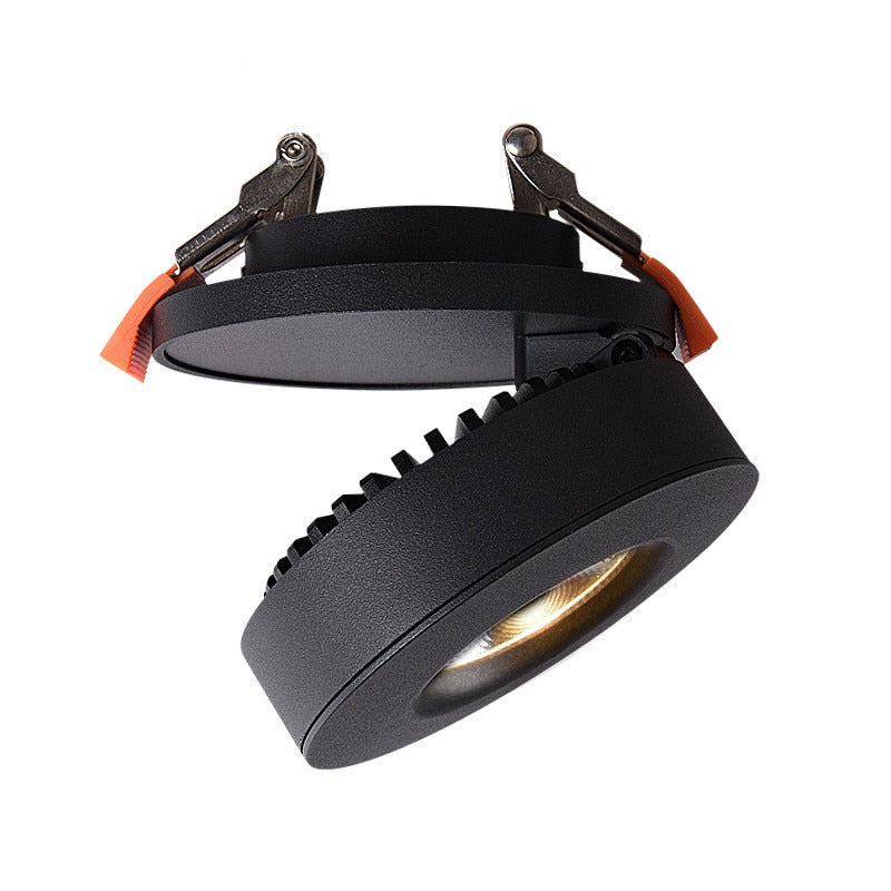 Ultra-thin Round Foldable Dimmable LED Ceiling Recessed Downlight 5W 7W 10W 12W 15W 360 Angle Adjustable 3000K/4000K/6000K