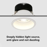 Anti-glare Downlight Round LED Spot Lights 7W 12W 24W Dimmable 110V 220v 38° Ceiling Lamp Warm white For Living Room Lighting