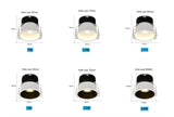 Anti-glare Downlight Round LED Spot Lights 7W 12W 24W Dimmable 110V 220v 38° Ceiling Lamp Warm white For Living Room Lighting