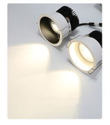 Anti-glare Downlight Round LED Spot Lights 7W 12W 24W Dimmable 110V 220v 38° Ceiling Lamp Warm white For Living Room Lighting