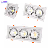 Super Bright Recessed square LED Dimmable Downlight COB 10w 20W 30w LED Spot light LED decoration Ceiling Lamp AC110V 220V Spot light