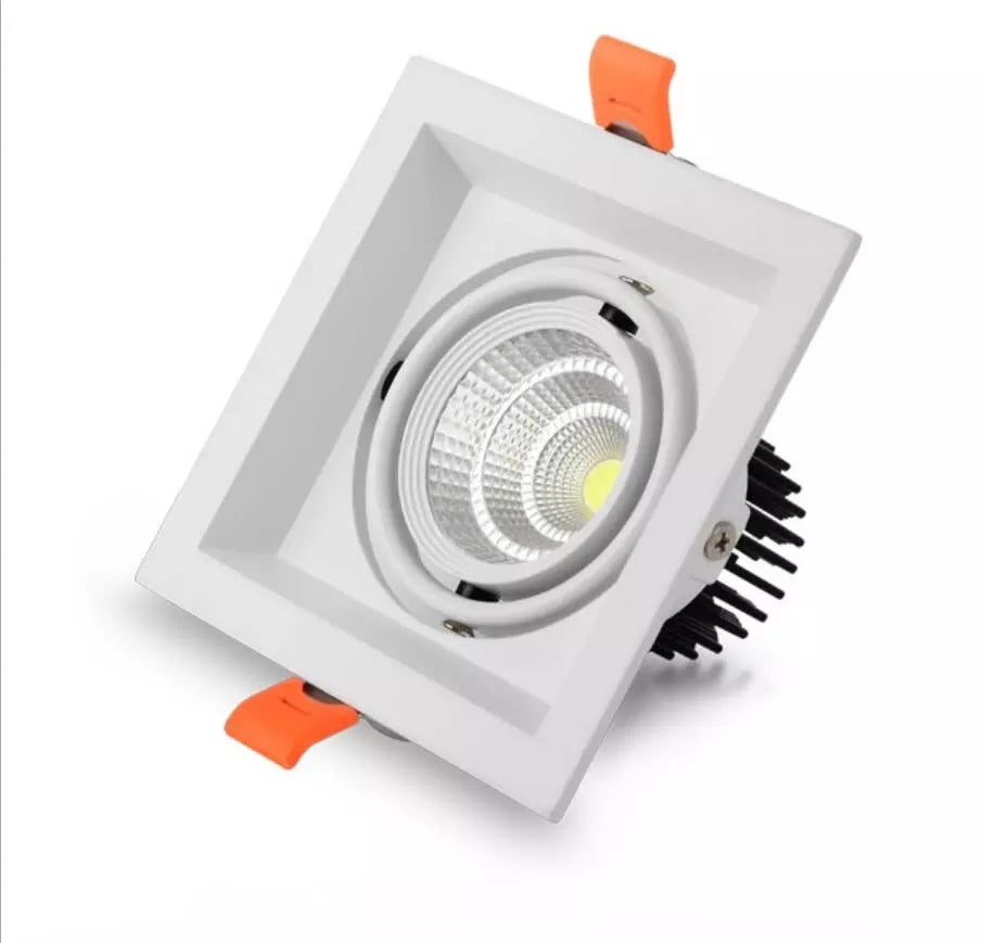 Super Bright Recessed square LED Dimmable Downlight COB 10w 20W 30w LED Spot light LED decoration Ceiling Lamp AC110V 220V Spot light