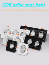 Super Bright Square Dimmable LED Downlight, COB, 10w, 20W, 30w, Decoration  Spotlight, Ceiling Lamp, AC85-265v, 1pcs