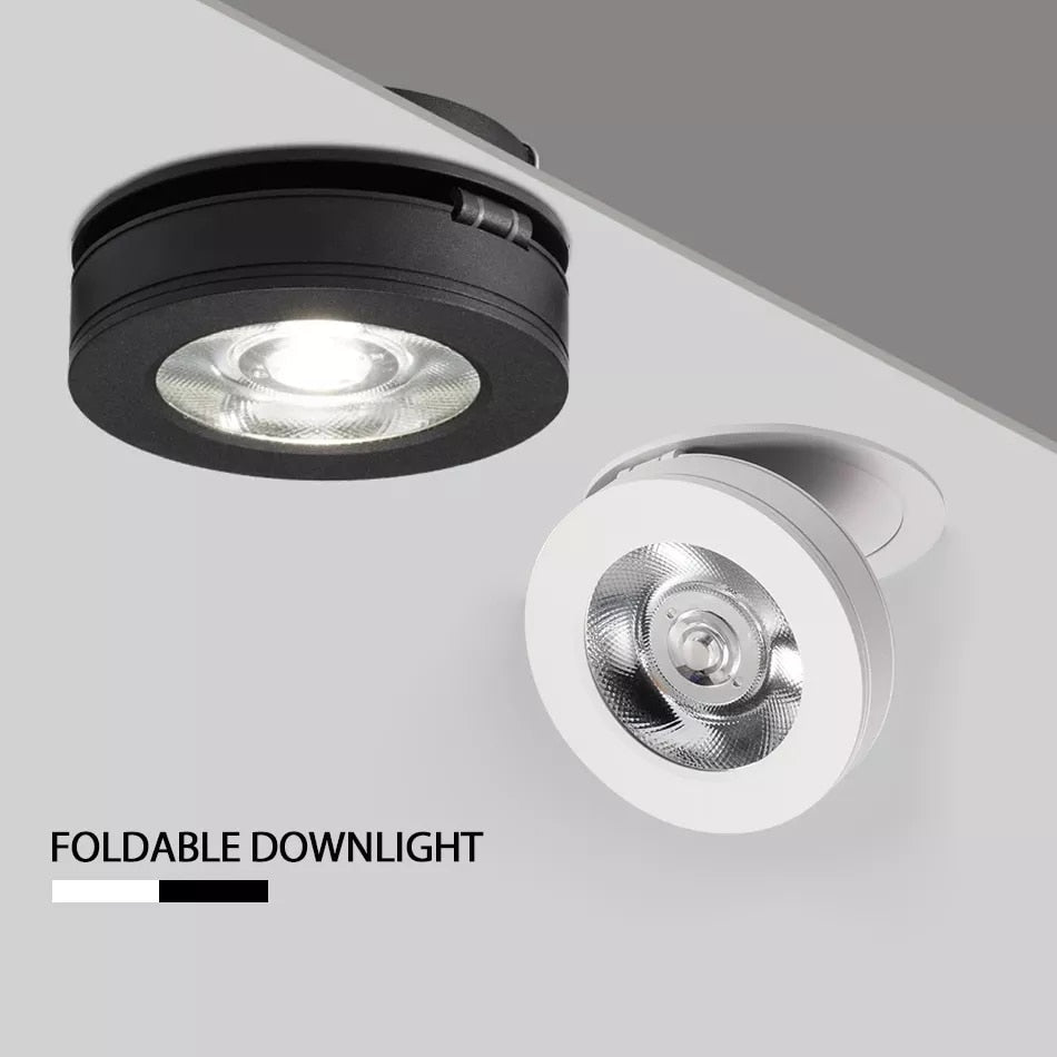 Dimmable Slim Ceiling Light, Dimmable LED Downlight, 5W, 7W, 10W, 12W, Round, Foldable, 360 Degree Rotatable, LED Spotlight
