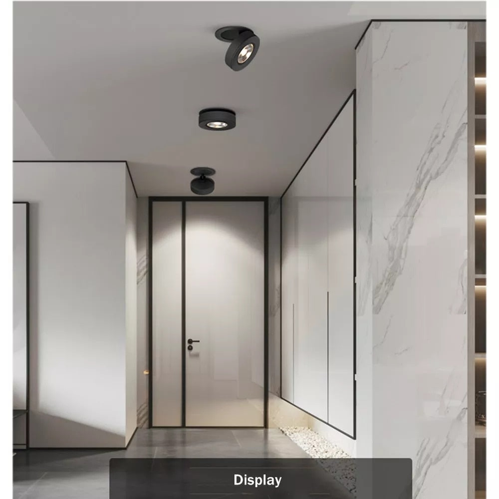 Dimmable Slim Ceiling Light, Dimmable LED Downlight, 5W, 7W, 10W, 12W, Round, Foldable, 360 Degree Rotatable, LED Spotlight