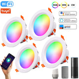 Smart WiFi LED Downlight 5W 7W 9W 15W Spot Led Lights Ceiling  App Alexa Control Spot LED Recessed Lamp 220V 110V RGB RGBW Indoor Lighting