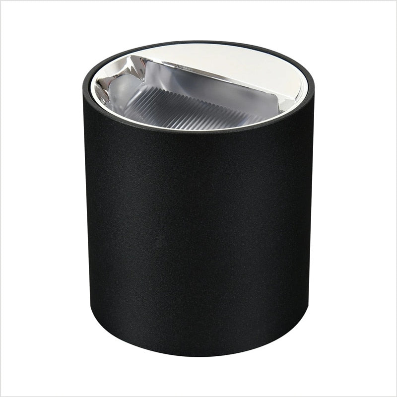 NEW Circular Aviation Aluminum Surface Mounted Ceiling Downlight White Black LED Spotlight 18W 30W 12° Dimmable 110V 220V