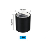 NEW Circular Aviation Aluminum Surface Mounted Ceiling Downlight White Black LED Spotlight 18W 30W 12° Dimmable 110V 220V