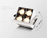 Square Folding Dimmable Recessed LED Downlights 12W 16W 20W LED Ceiling Spot Lights AC110~240V Background Lamps Indoor Lighting