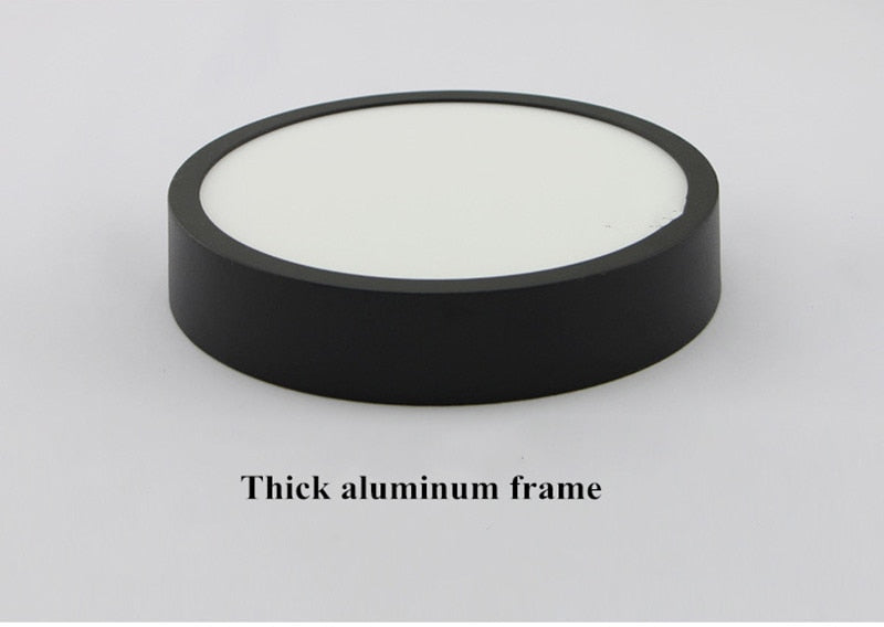 LED Panel Light black 9w 12W 18W 24w Surface Mounted LED Ceiling Lights AC85-265V Round Square LED Downlight