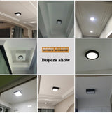 LED Panel Light black 9w 12W 18W 24w Surface Mounted LED Ceiling Lights AC85-265V Round Square LED Downlight