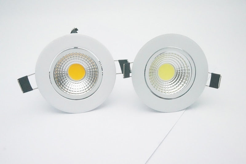 Dimmable LED Downlight 110v 220v Spot LED DownLights 5W 7W 9W 12W cob LED Spot Recessed down lights white
