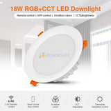 Milight 18W RGB+CCT Led Downlight FUT065 Color temperature Brightness Adjustable Wireless WIFI APP Control AC100-240V