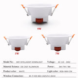 Zigbee 9W 7W 5W LED Downlight RGBCW Dimmable Spot Lights Ceiling Lamp Indoor Light Works with Alexa App/Voice/Remote Control