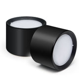 LED Surface Mounted Downlight Indoor Ceiling Lamp Black Aluminum Accent Spot Lighting Fixture for Living Room Corridor Kitchen