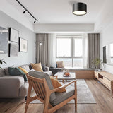 LED Surface Mounted Downlight Indoor Ceiling Lamp Black Aluminum Accent Spot Lighting Fixture for Living Room Corridor Kitchen