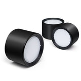 LED Surface Mounted Downlight Indoor Ceiling Lamp Black Aluminum Accent Spot Lighting Fixture for Living Room Corridor Kitchen