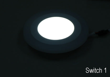 3 Model Round Square blue+white double color Led Panel Light 6w/9w/16w/24W AC85-265V Recessed LED Ceiling downlight down lights