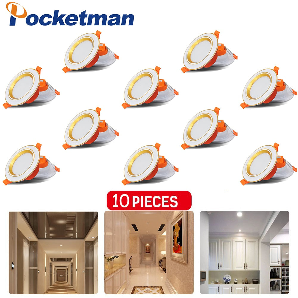 LED Downlight 6 Pieces/set 220V 5W Recessed Round LED Ceiling Lamp Warm White Cold White light AC 220V Indoor Lighting
