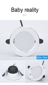 Downlight 3 colors in 1 Lamp 2pcs/lot 5W Natural White/Warm/Cold 5w LED Spot Light Indoor Recessed Lamp AC 220V LED Spotlight