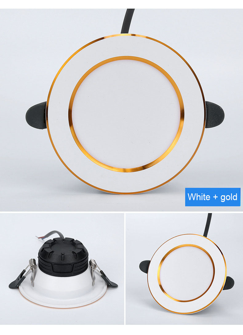 Downlight 3 colors in 1 Lamp 2pcs/lot 5W Natural White/Warm/Cold 5w LED Spot Light Indoor Recessed Lamp AC 220V LED Spotlight