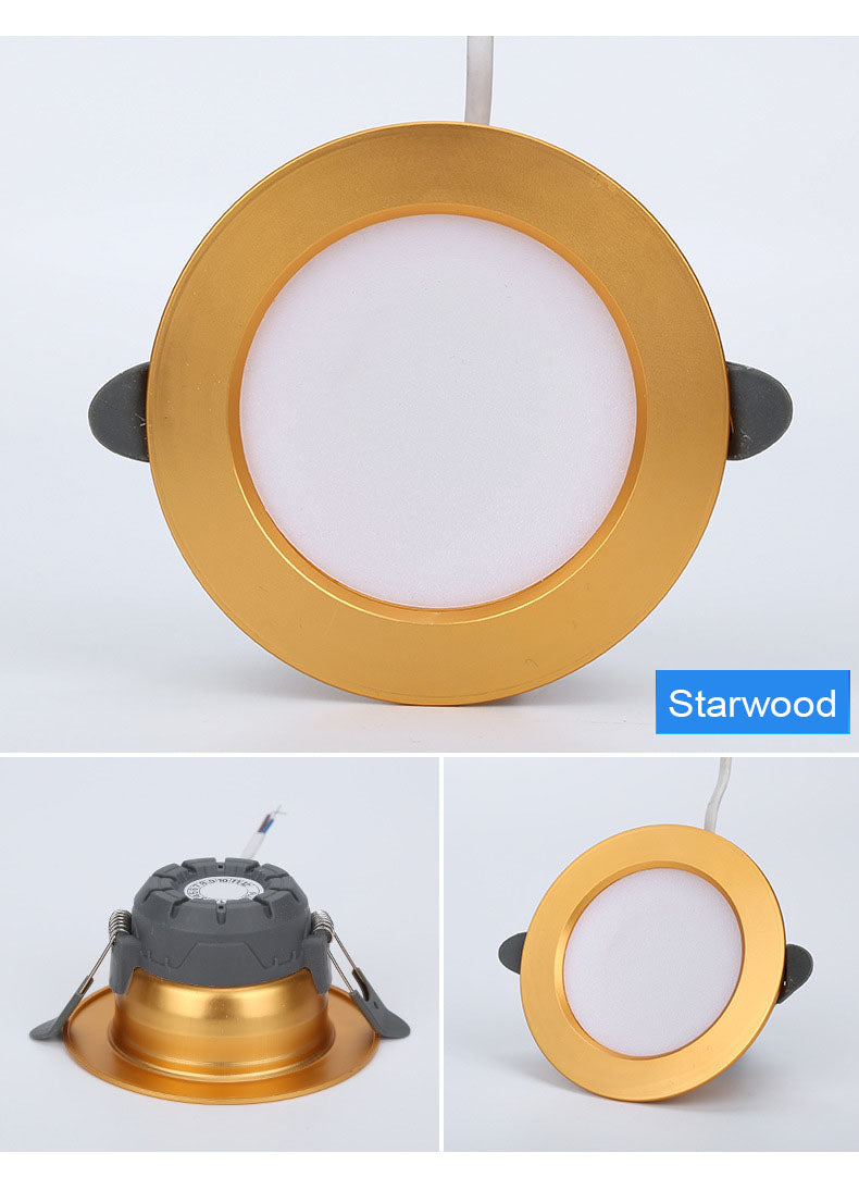 Downlight 3 colors in 1 Lamp 2pcs/lot 5W Natural White/Warm/Cold 5w LED Spot Light Indoor Recessed Lamp AC 220V LED Spotlight