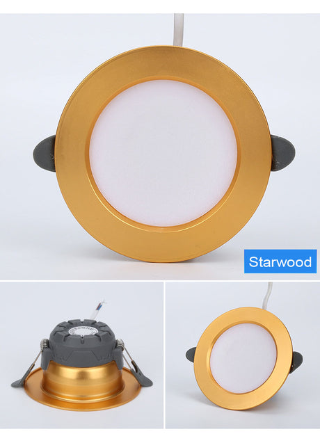 Downlight 3 colors in 1 Lamp 2pcs/lot 5W Natural White/Warm/Cold 5w LED Spot Light Indoor Recessed Lamp AC 220V LED Spotlight